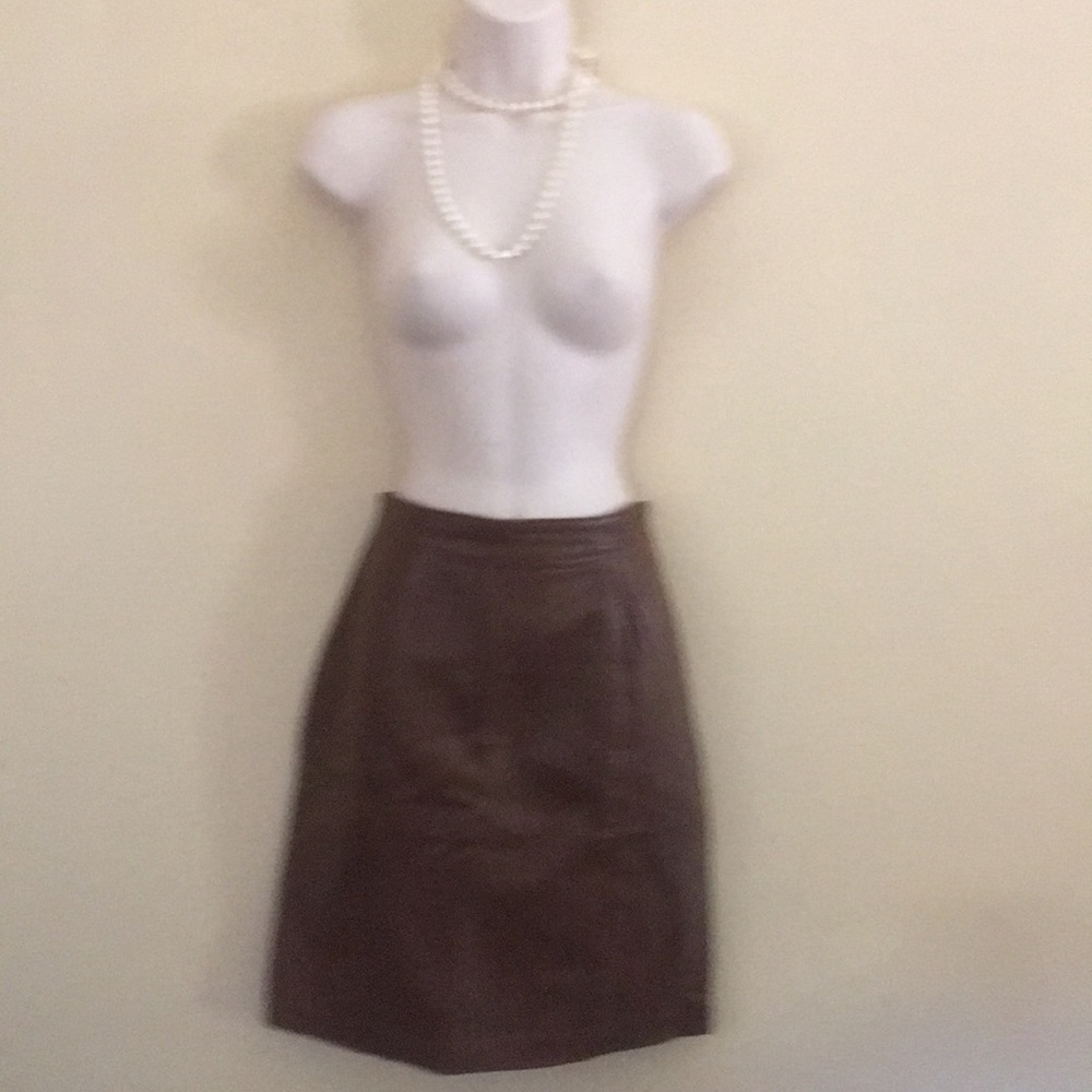 Lord & Taylor Soft Leather Skirt fully lined